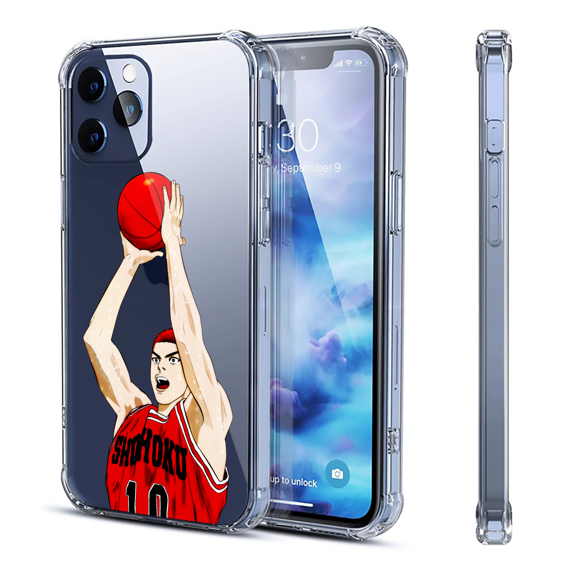 （画像用） SLAM DUNK／スラムダンク 【iPhone 12シリーズ対応】透明スマホケース（クリアソフトケース）